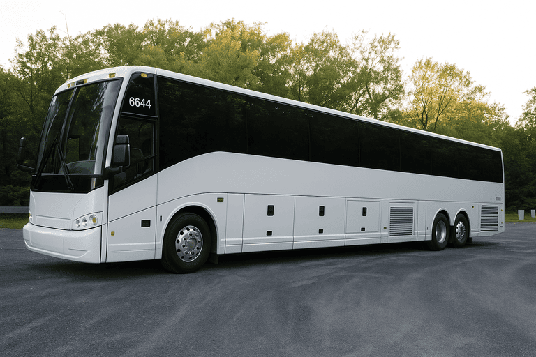 exterior of Charter Bus Rental Moore coach bus